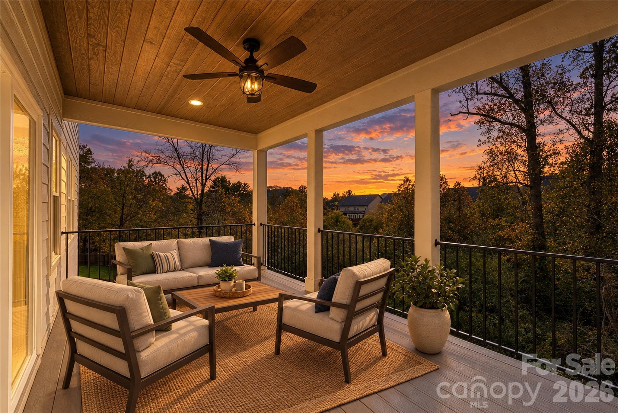 Rear covered porch - 159 Meadow Breeze Road, Arden