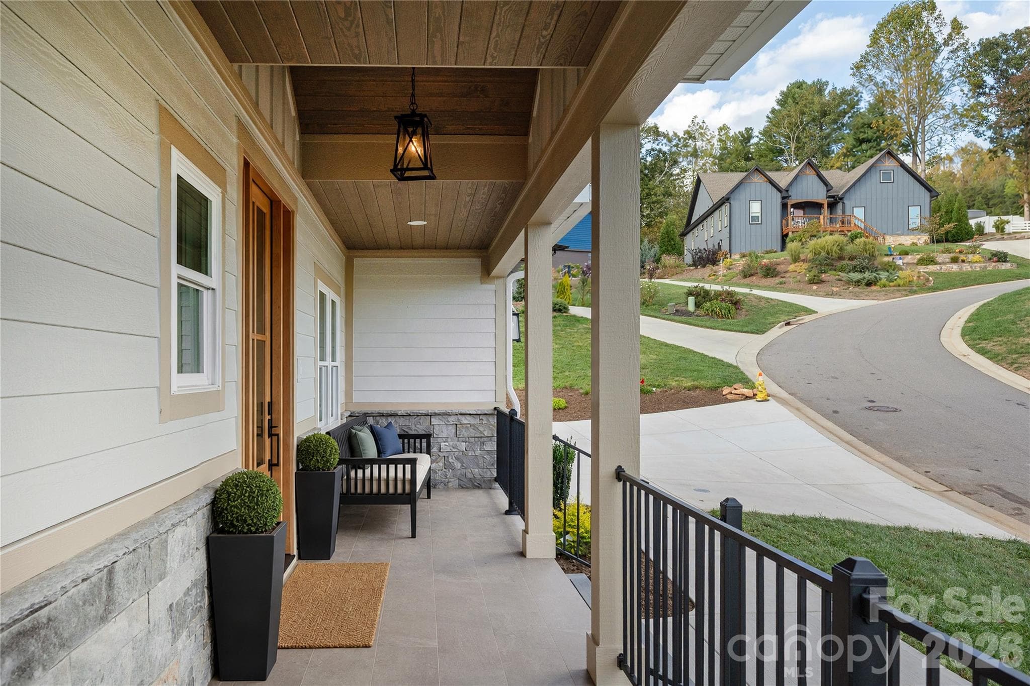 Front covered porch - 159 Meadow Breeze Road, Arden