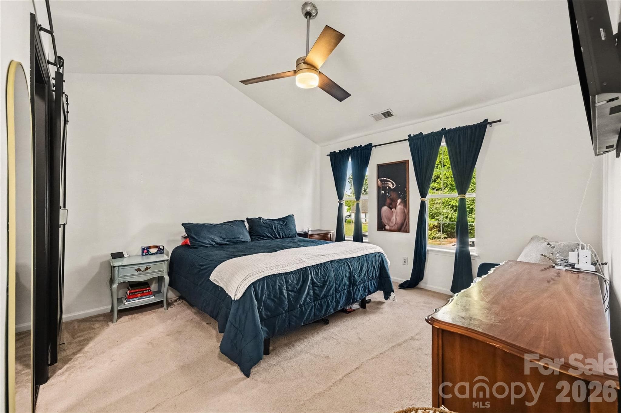 Primary bedroom freshly painted - 129 Shade Tree Circle, Fort Mill