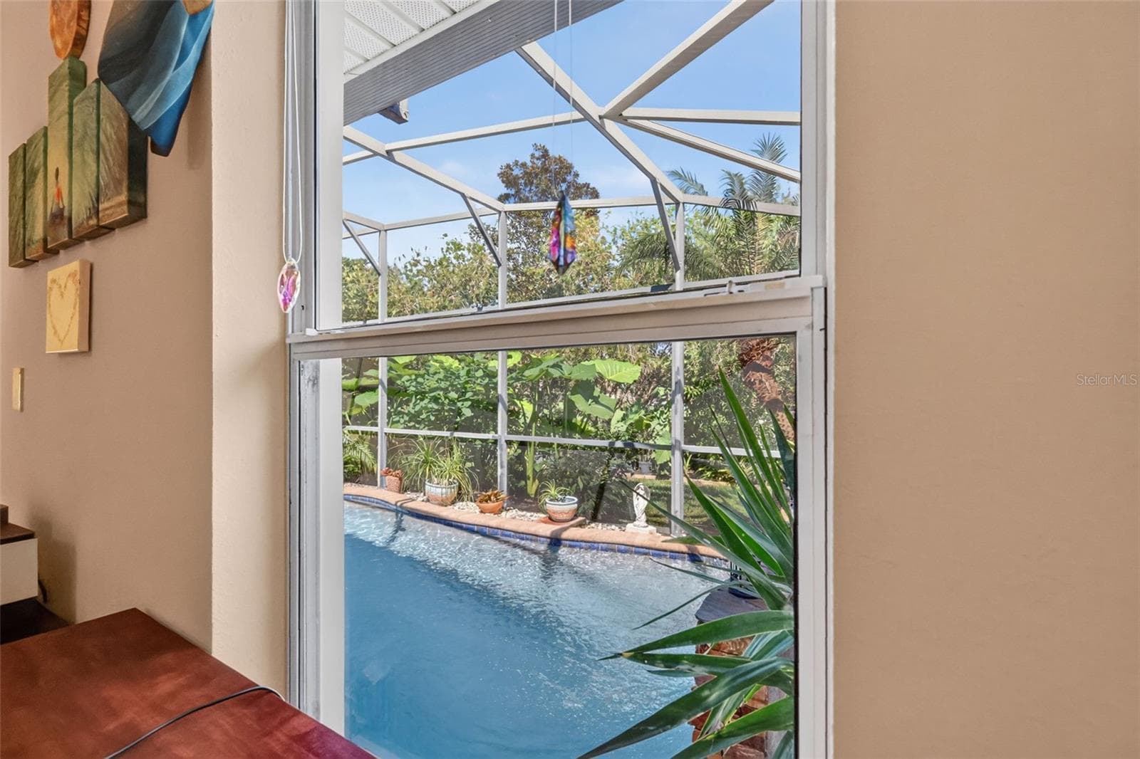 Tranquil Views of Swimming Pool and Tropical Landscaping from Third Bedroom! - 6121 HUNTERS RIDGE AVE, LEESBURG