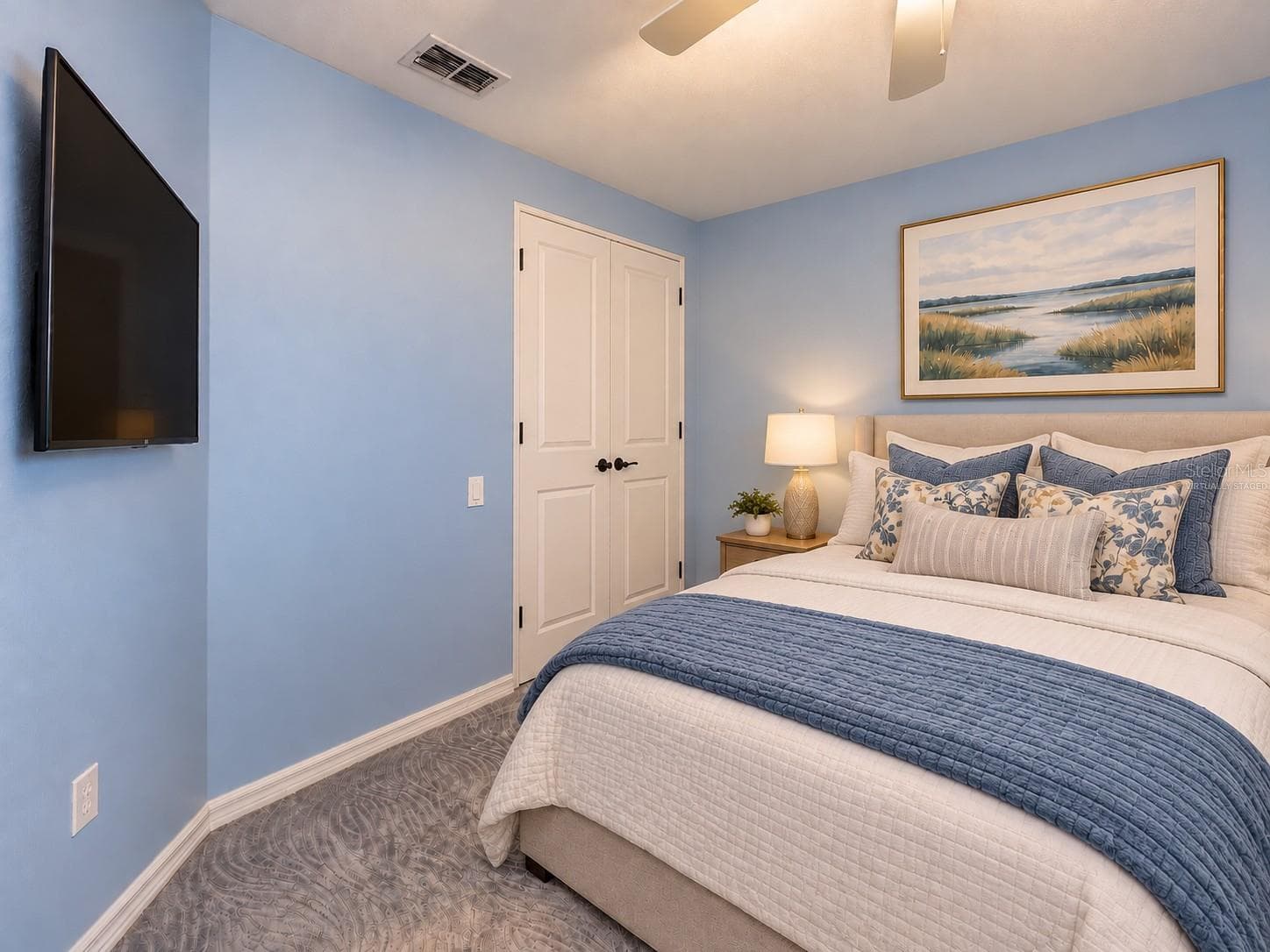 Virtually staged bedroom. - 4465 FAIRWAY OAKS DR, MULBERRY