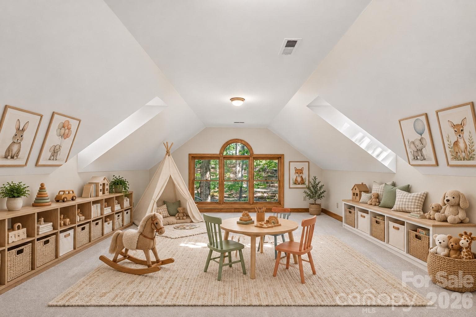 to the right is a newly carpeted kids play area above the garage - 253 Highway 161 South, Clover