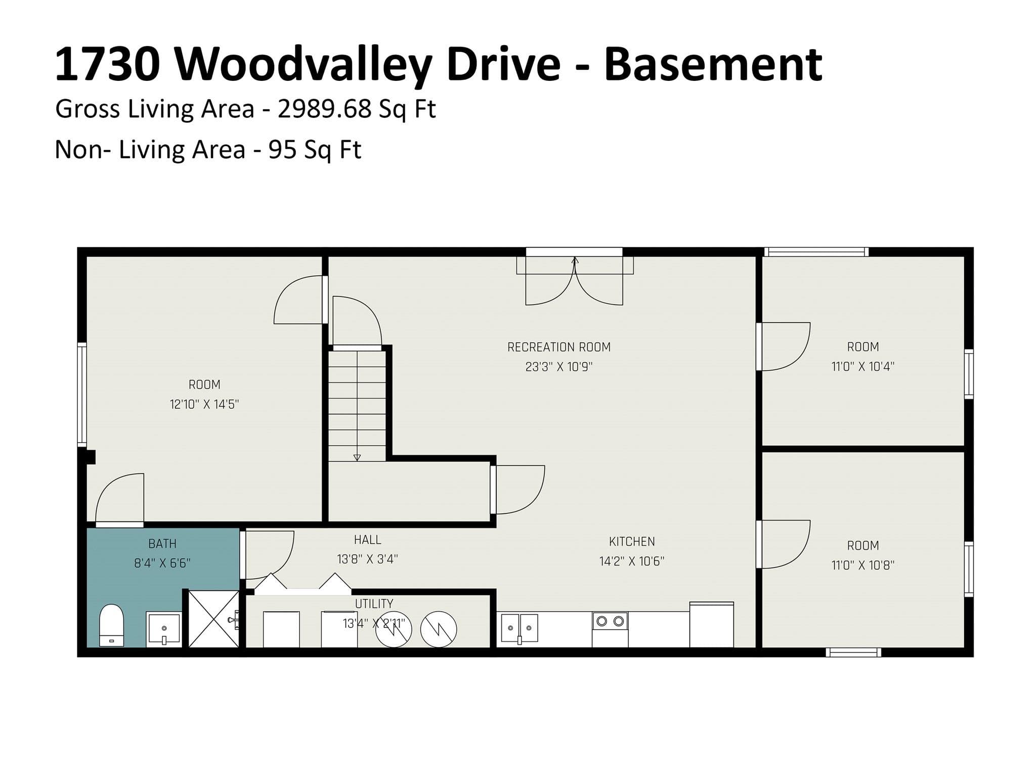 Floor plan - basement - 1730 Woodvalley Drive, Charlotte