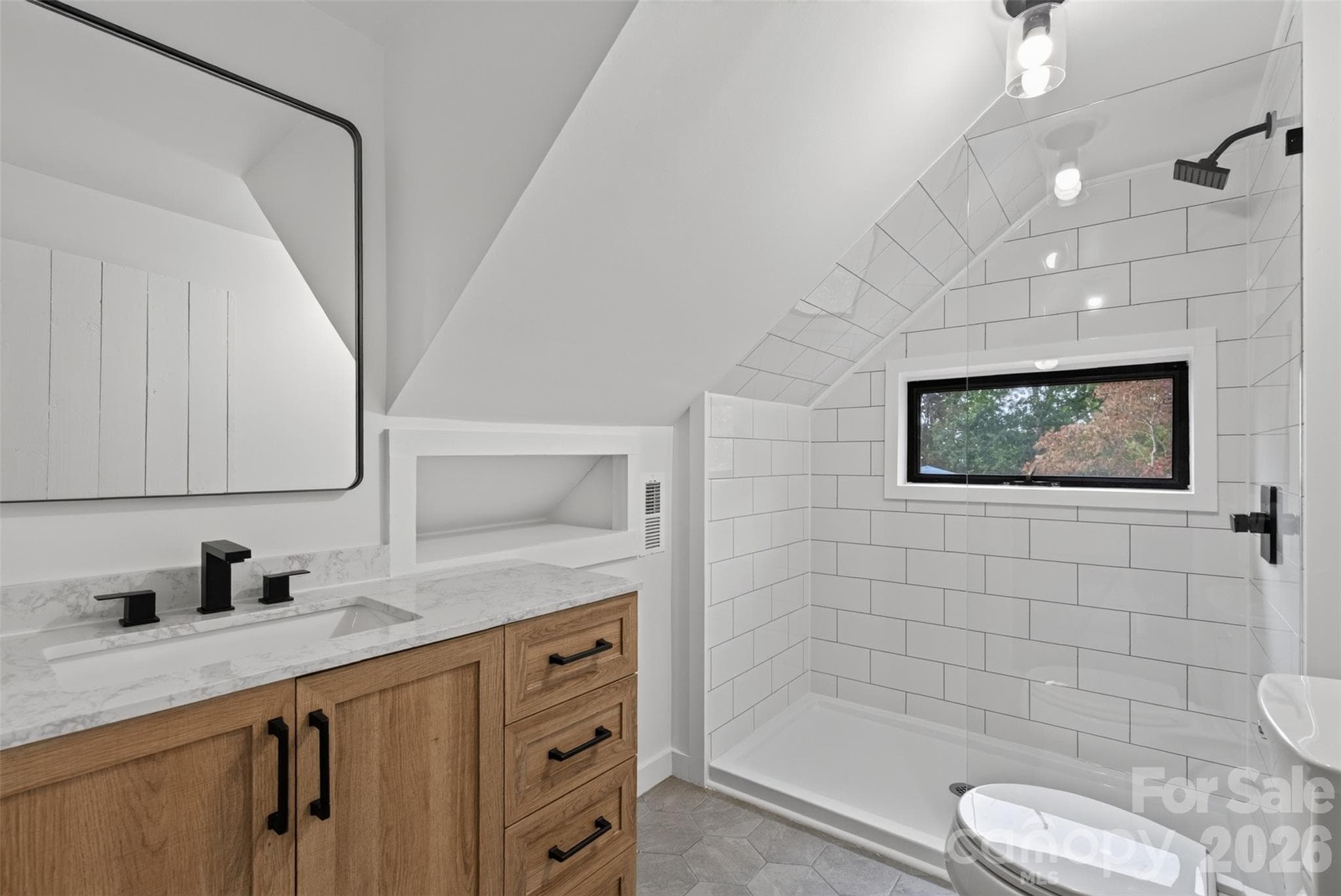Upstairs renovated full bath - 64 Pine Cone Drive, Asheville