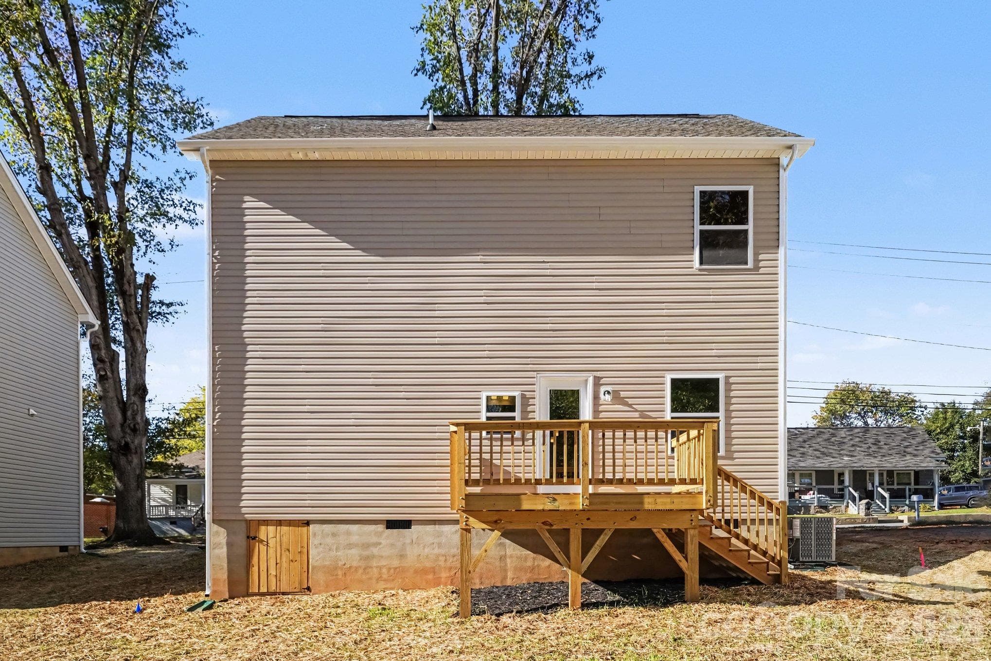Back yard view of home. - 121 Buffalo Avenue NW, Concord