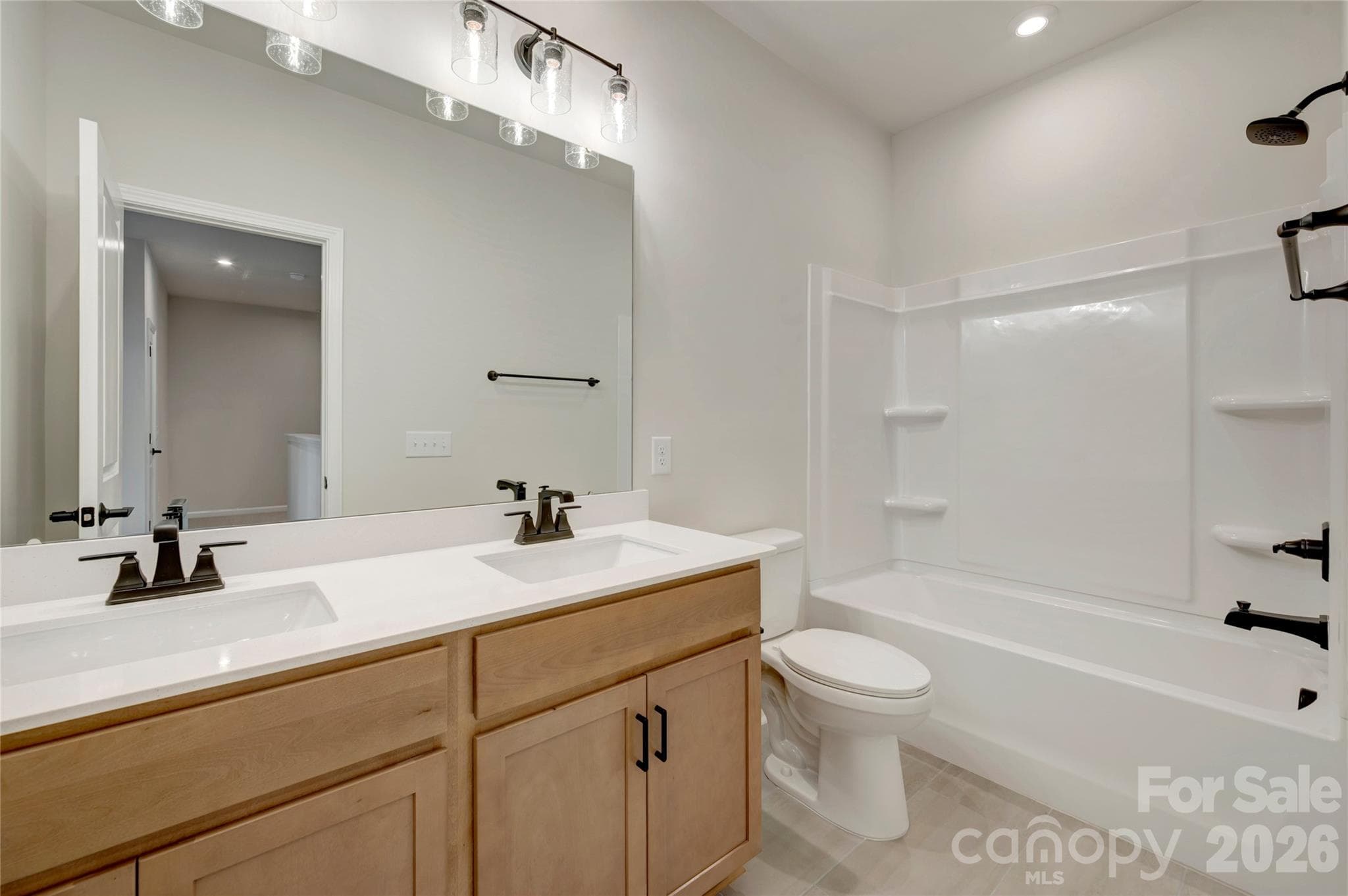 Dual vanity secondary bathroom - 707 Bowery Place, Cramerton