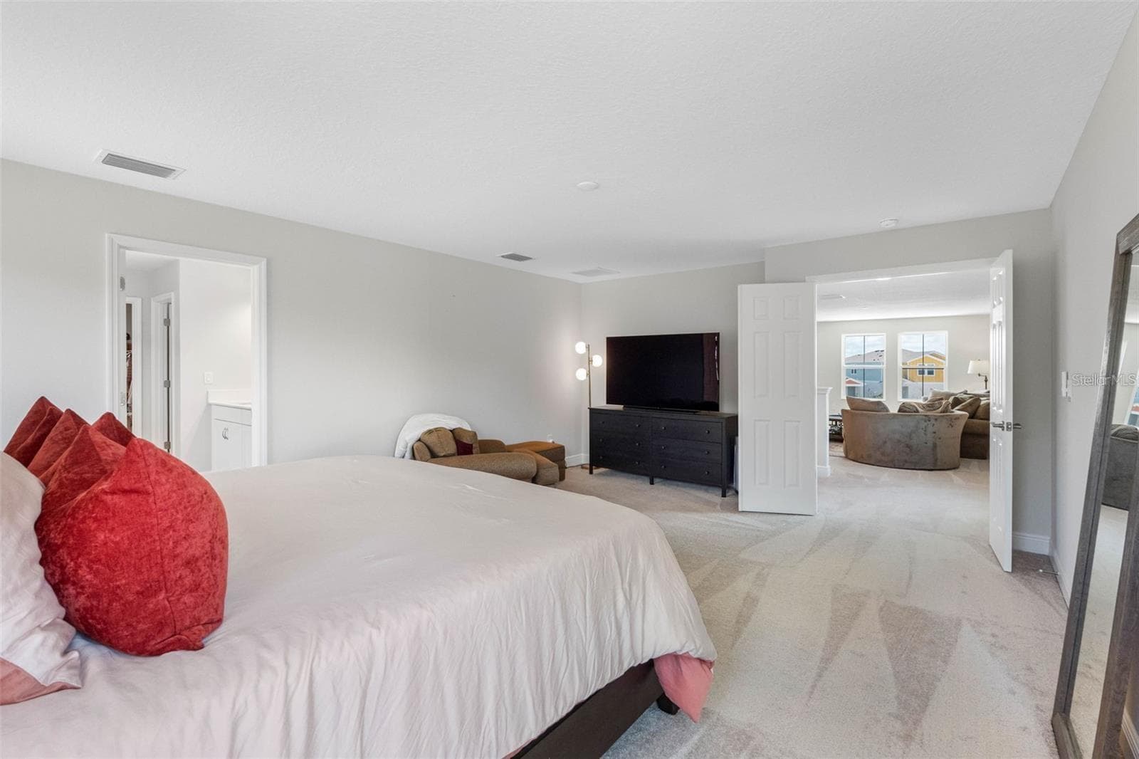 Primary suite with double doors and room for a sitting area - 14868 SUMMER BRANCH DR, LITHIA