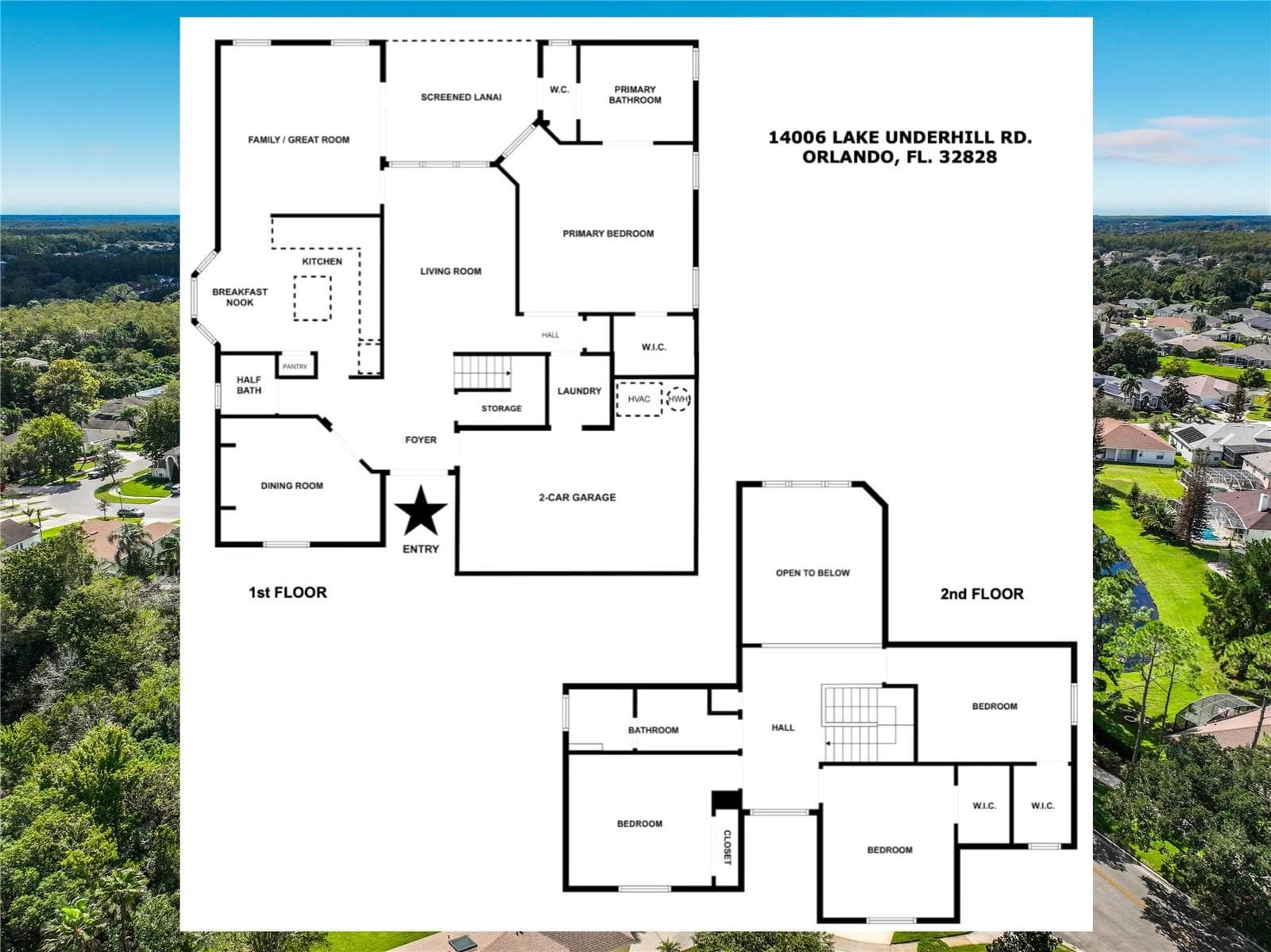 14006 Lake Underhill 2 story floor plan in Waterford Lakes, 32828 - 14006 LAKE UNDERHILL RD, ORLANDO
