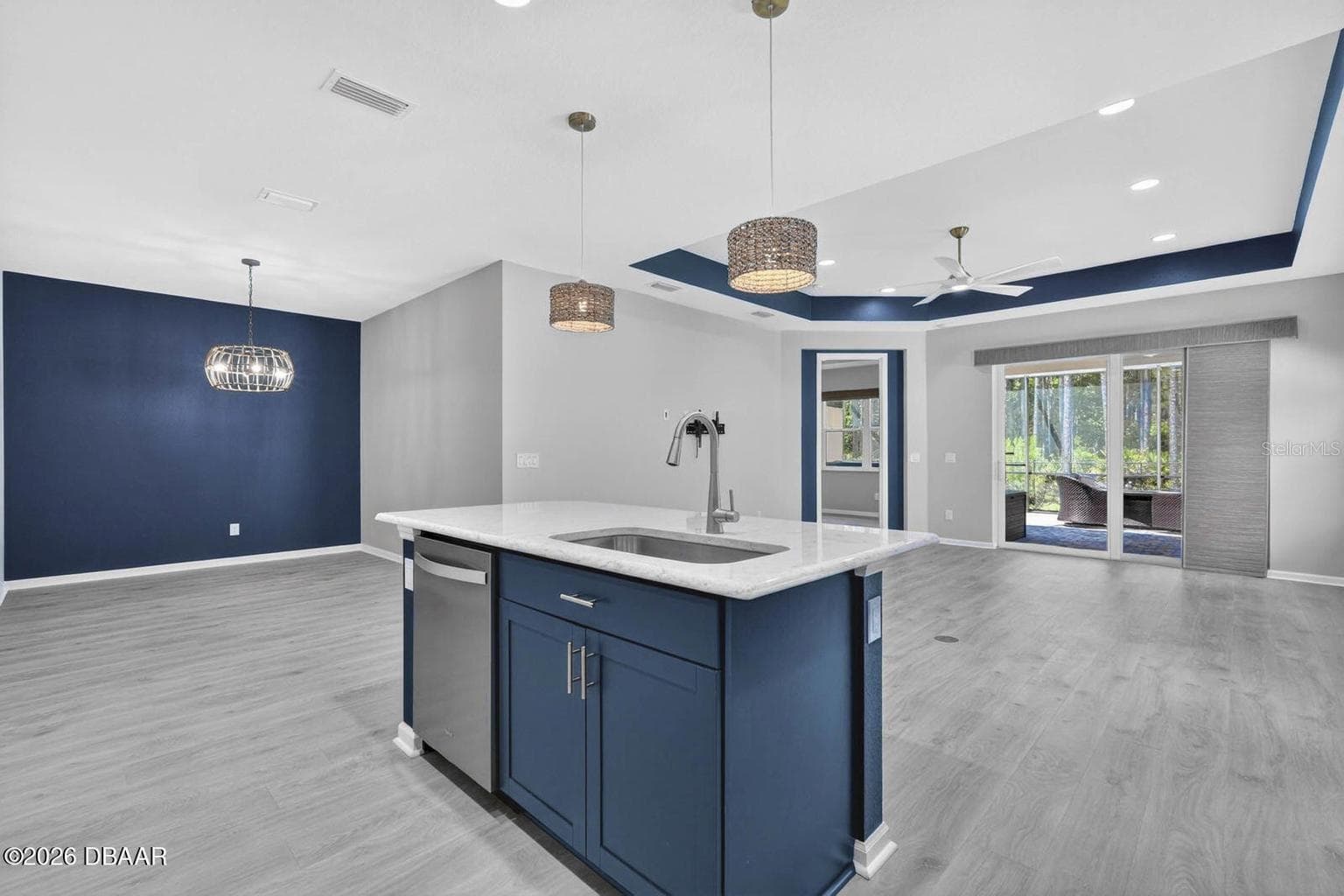 View of Great room from kitchen - 854 MARGARITAVILLE AVE, DAYTONA BEACH