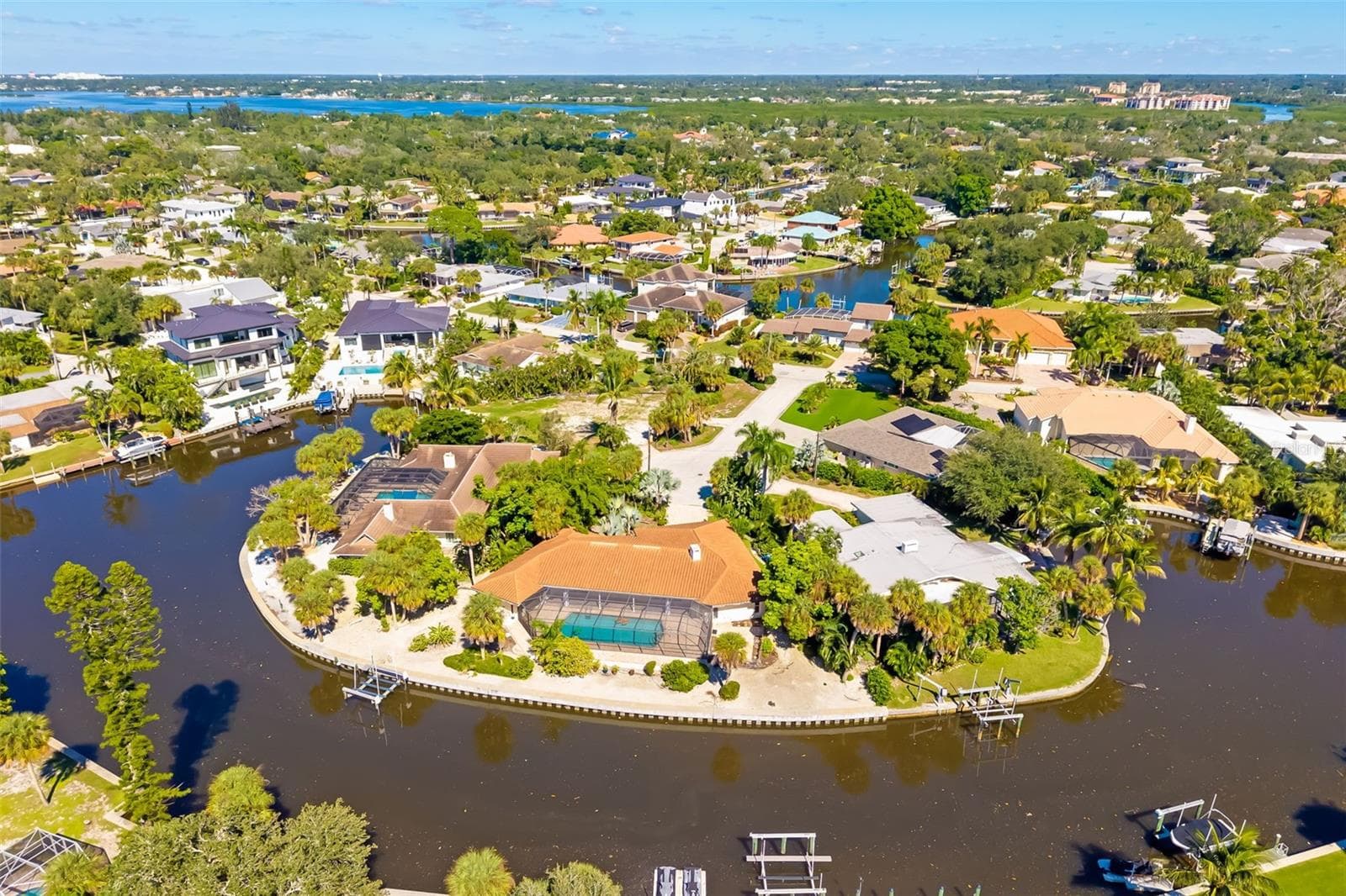 Aerial View - 5456 AZURE WAY, SARASOTA