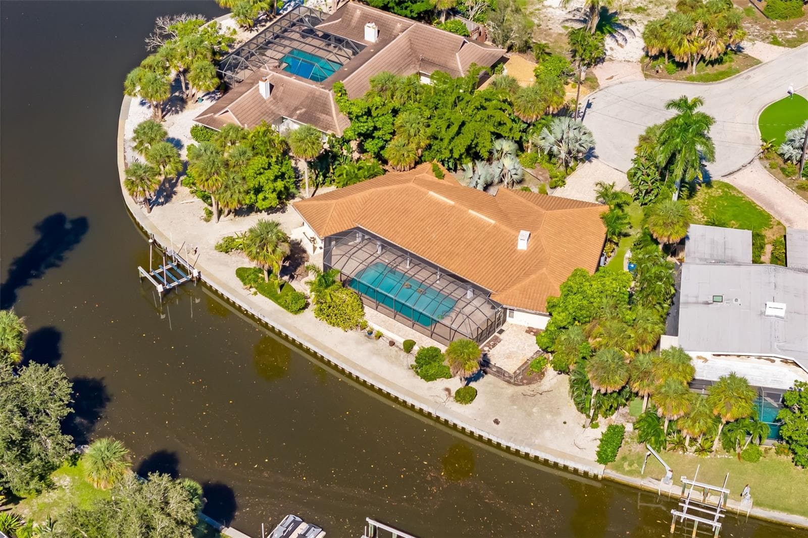 Aerial View - 5456 AZURE WAY, SARASOTA