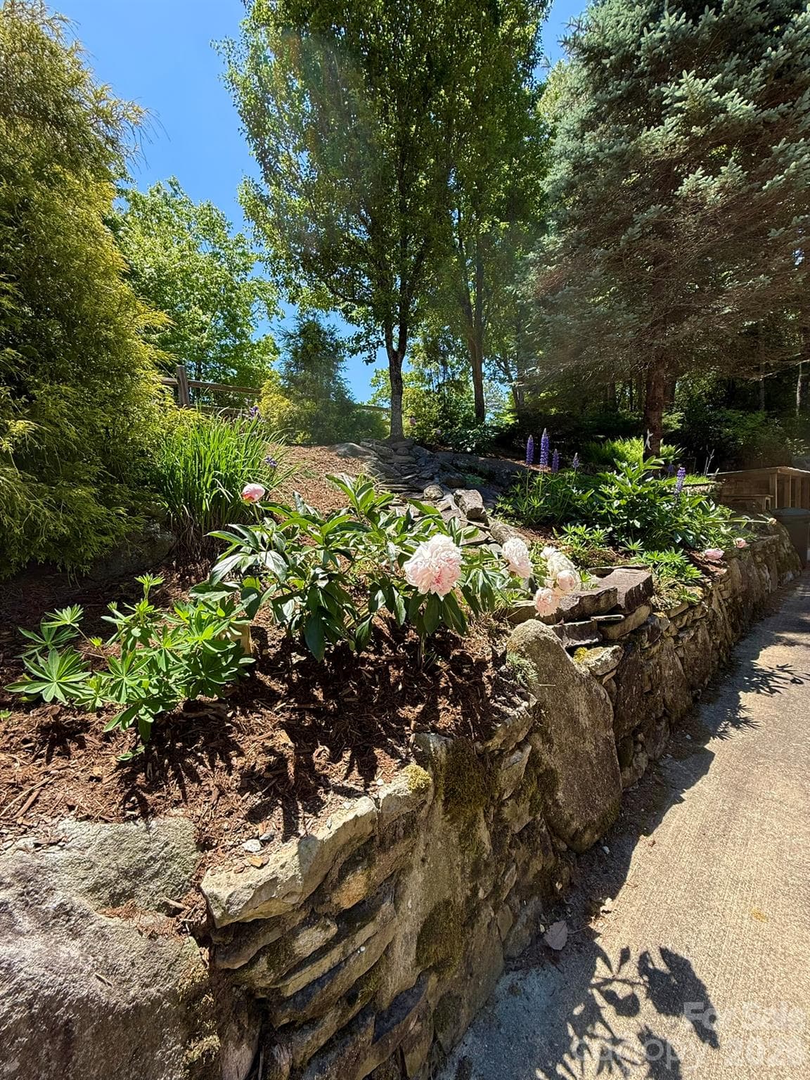 Rock wall along driveway - 157 Kawani Lane, Brevard
