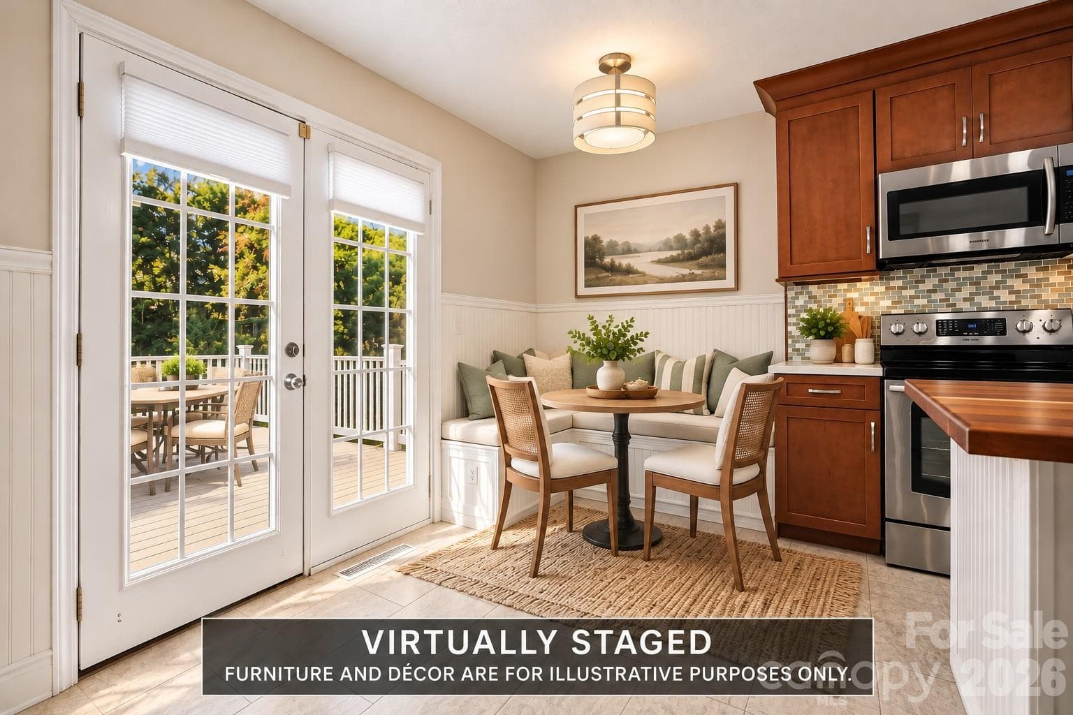 Virtually Staged Kitchen/Breakfast Nook - 152 Sea Island Boulevard, Fort Mill