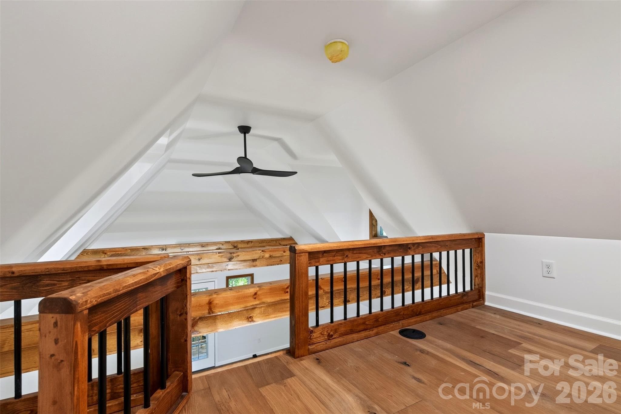 Loft with a ladder would be a great storage space or spot for guests - 56 Pine Cone Drive, Asheville