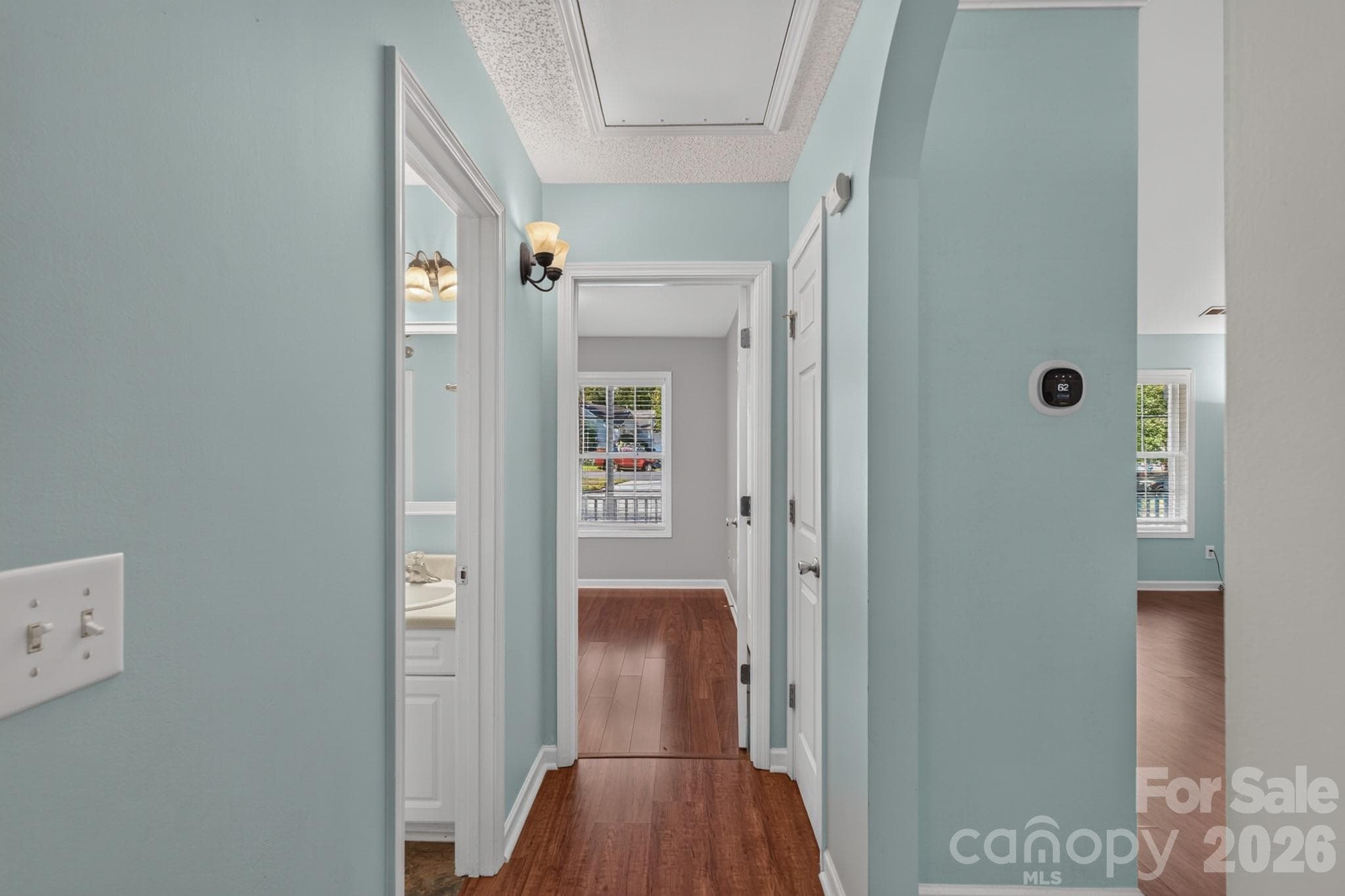 Main hallway connecting private quarters. - 702 Painted Lady Court, Rock Hill