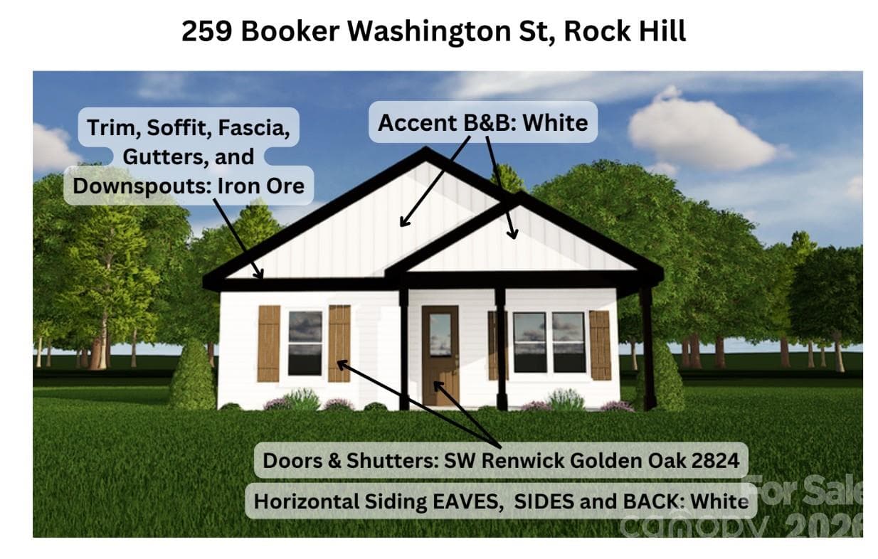 Exterior Color Selections - 259 Booker Washington Street, Rock Hill