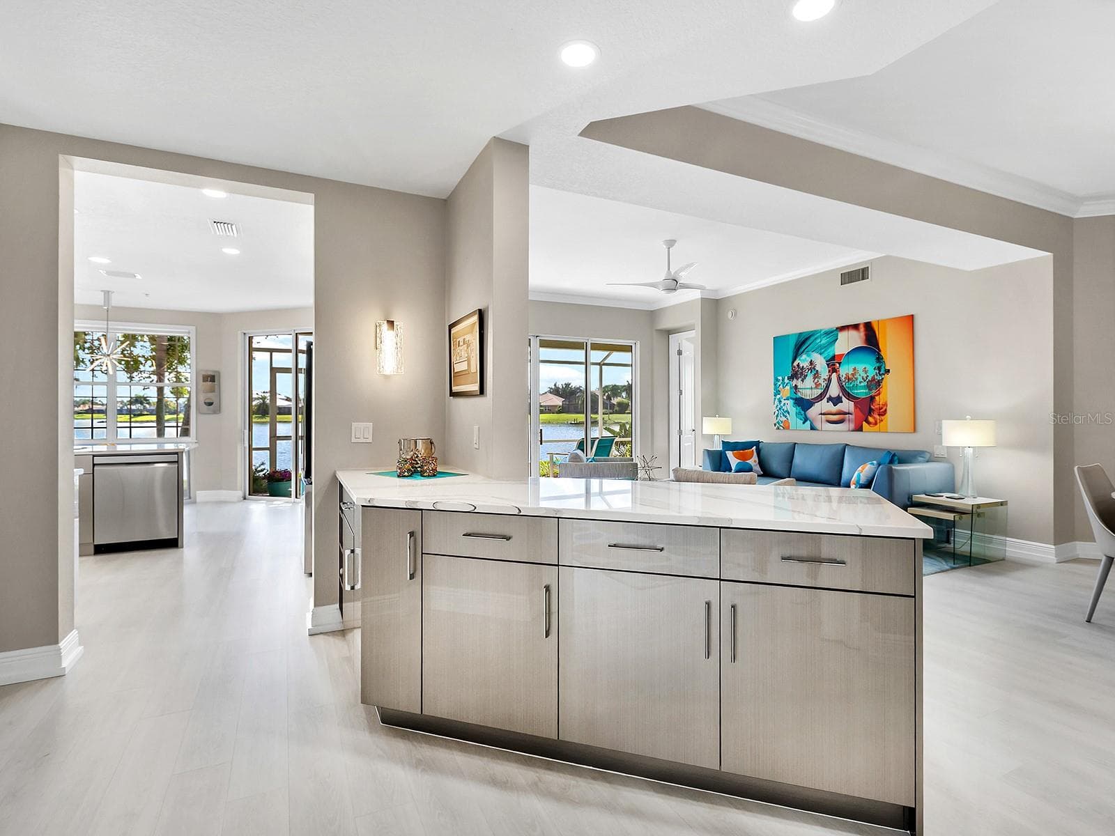 Newly Designed Bar & Entertainment Area in 2025 - 6527 MOORINGS POINT CIR #101, LAKEWOOD RANCH