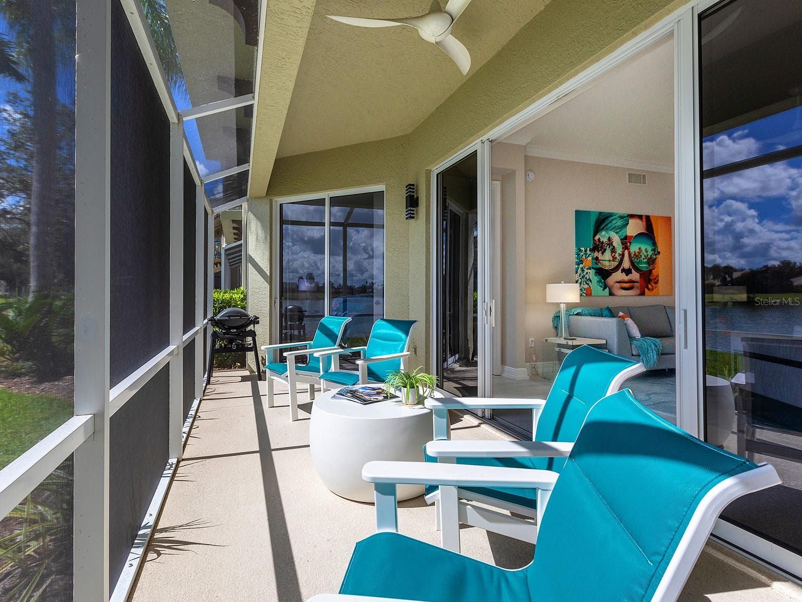 Expansive Covered Lanai-Approx. 28' wide - 6527 MOORINGS POINT CIR #101, LAKEWOOD RANCH