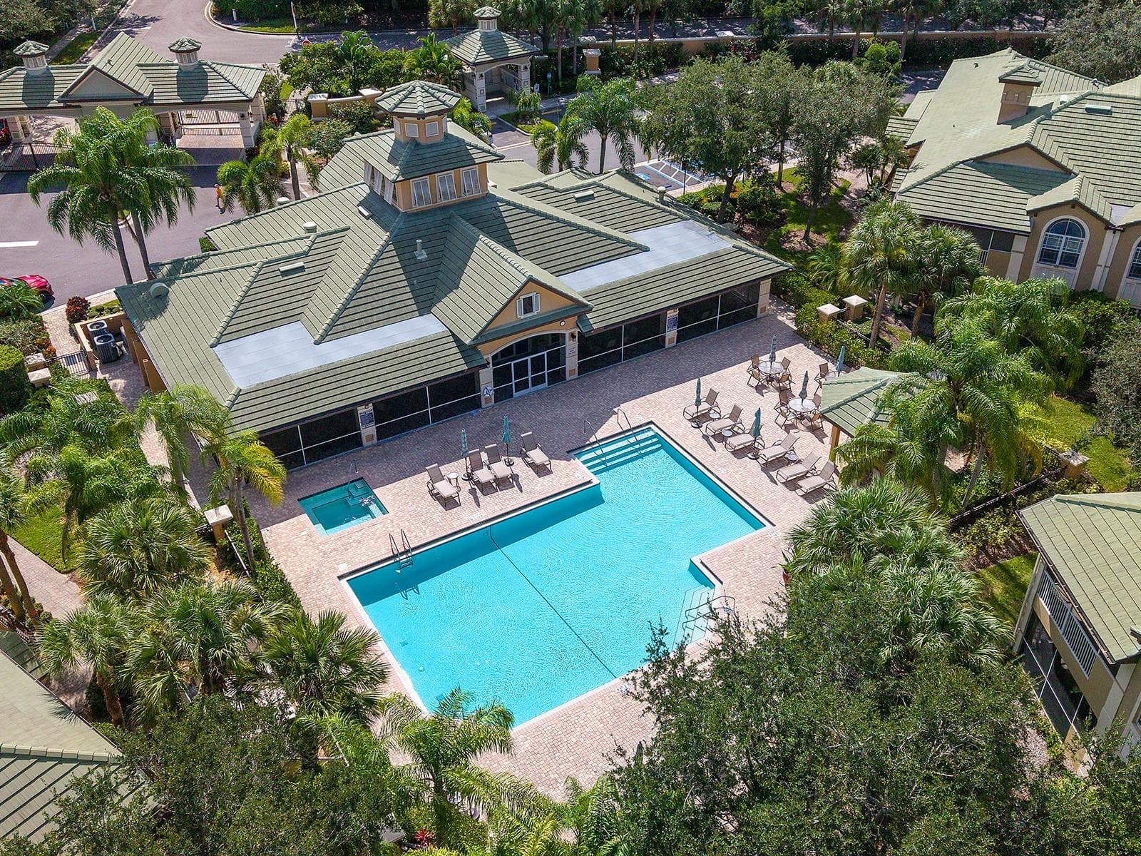 Recently Resurfaced Swimming Pool - 6527 MOORINGS POINT CIR #101, LAKEWOOD RANCH