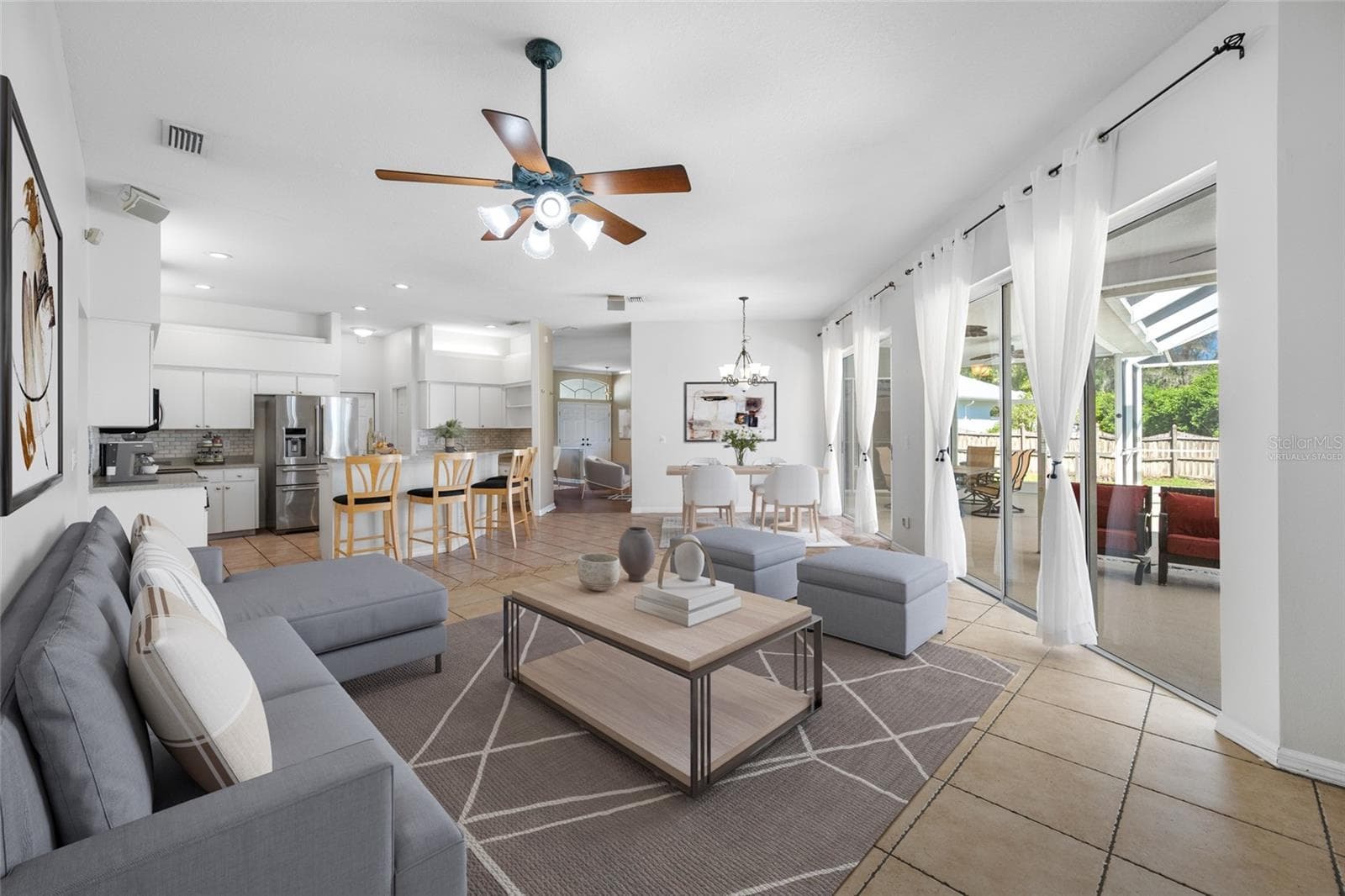 Family Room - VIRTUALLY STAGED - 1648 WOODRIDGE CT, LUTZ