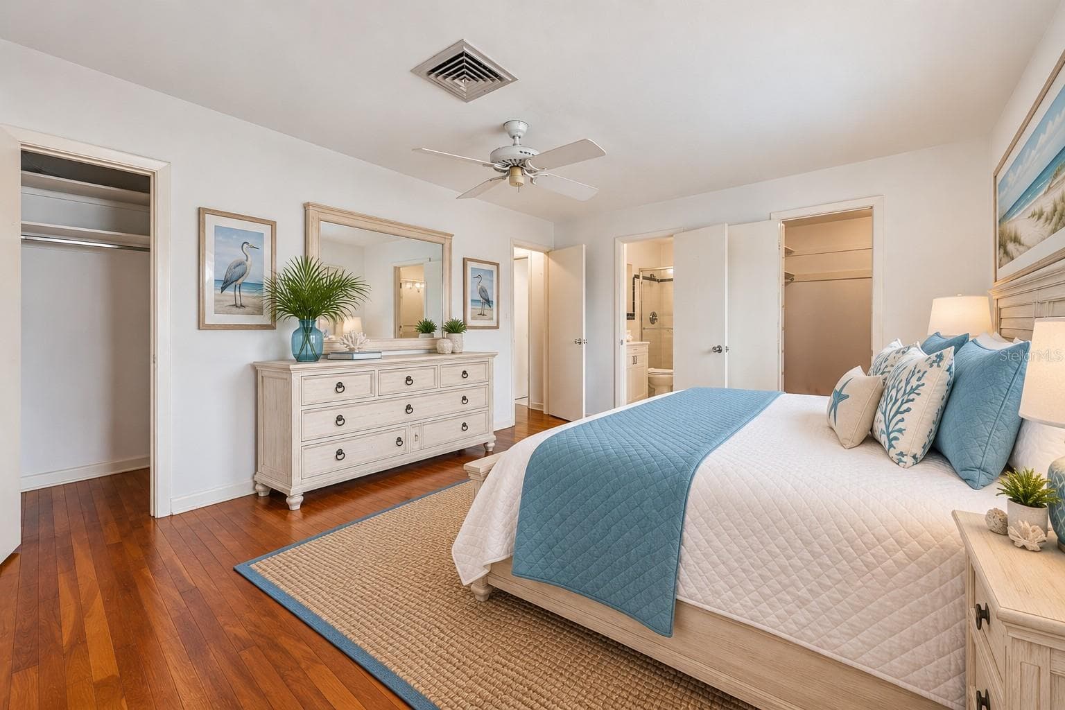 Virtual Stage 2nd floor primary bedroom offers 2 closets - 803 HILLSIDE AVE, LAKE WALES