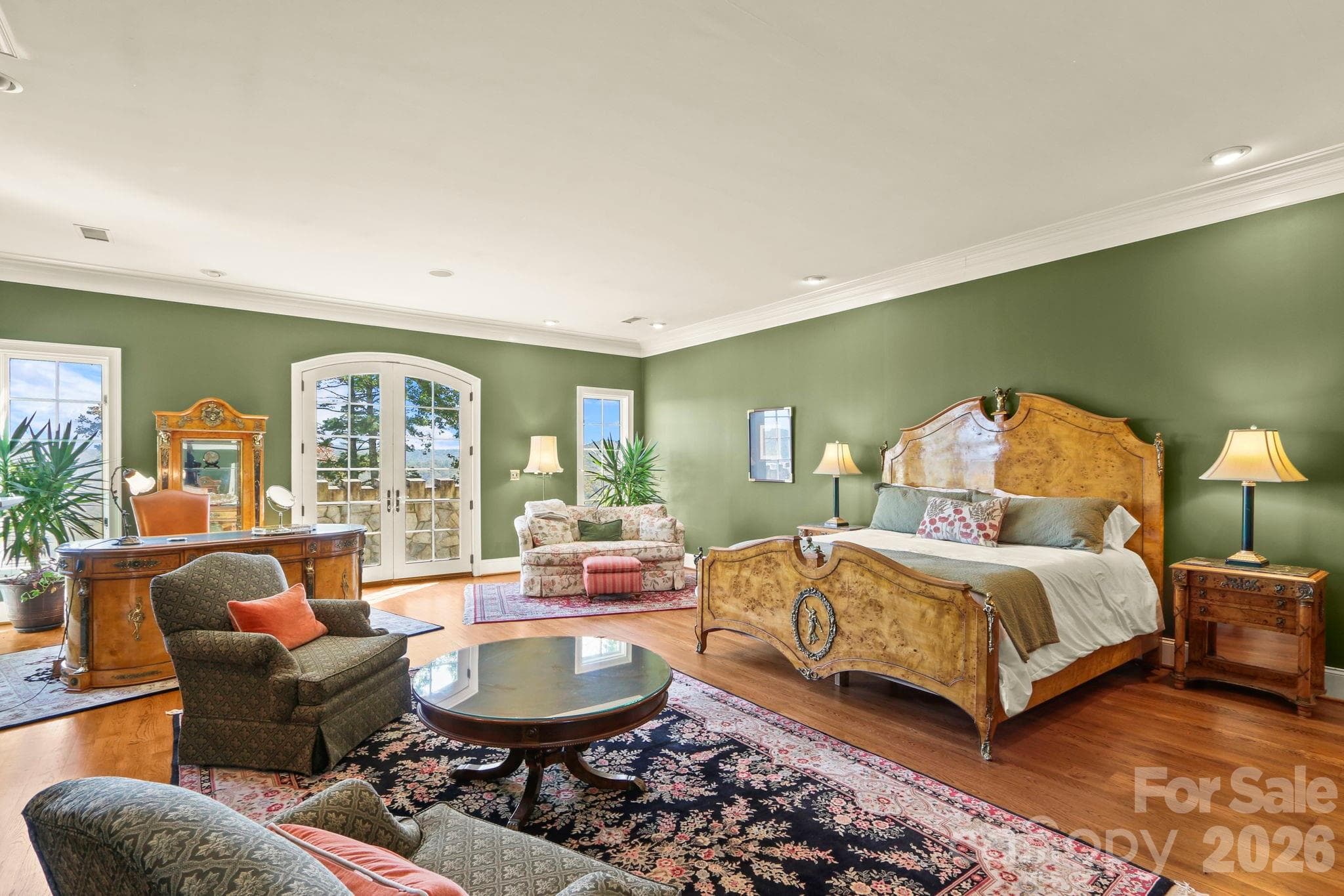 Second-level primary suite with antique stone fireplace and private stone balcony - 5742 NC Highway 194 None S, Banner Elk