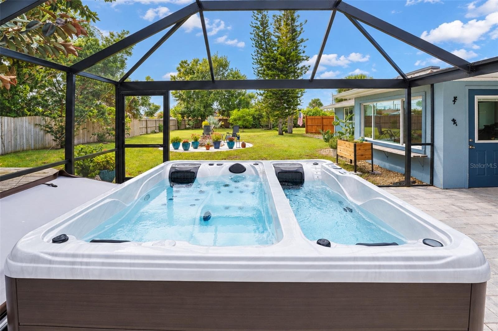 Screened Lanai w/ spa & cold plunge - 1545 BARBARA PL, ENGLEWOOD