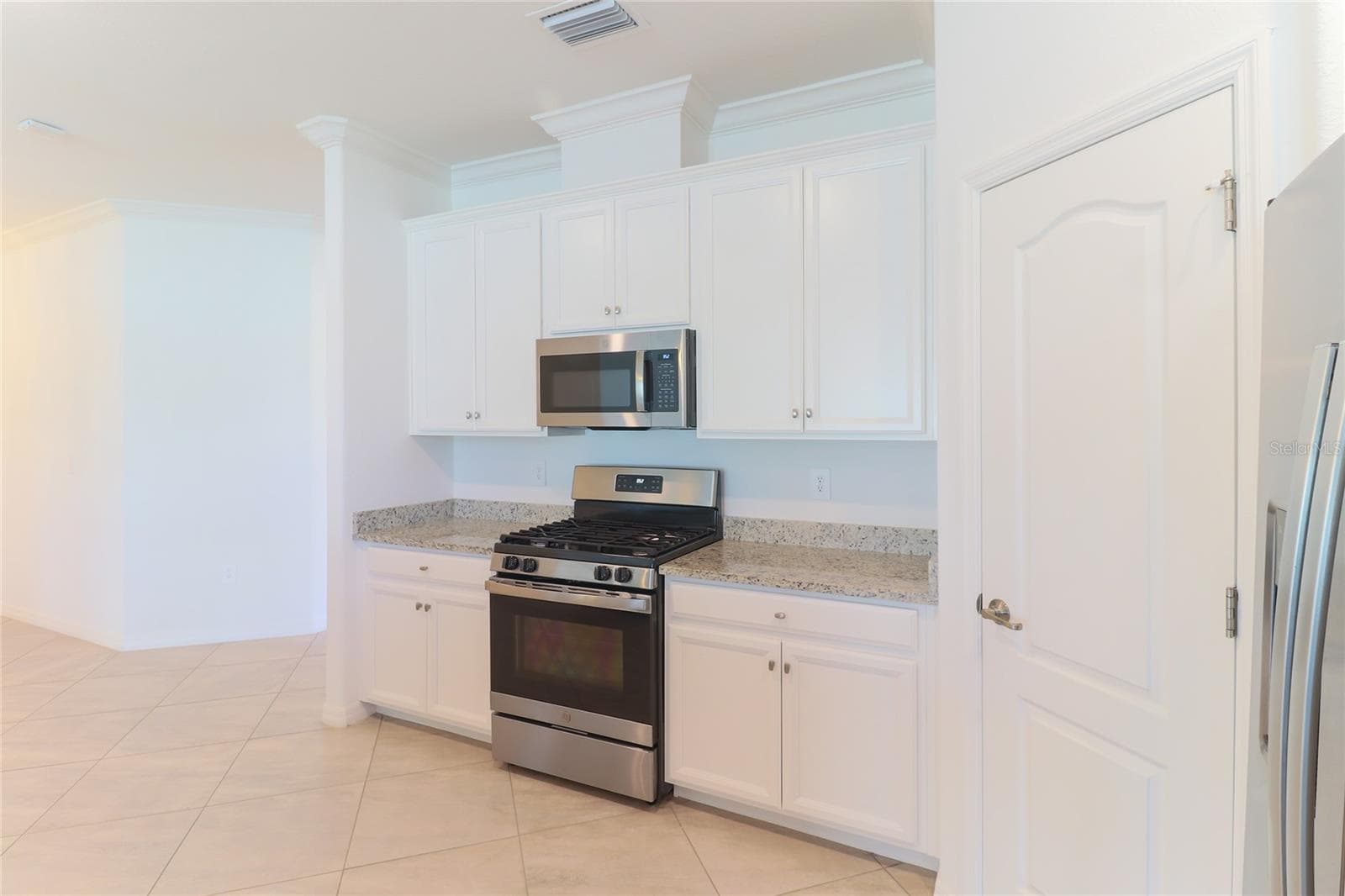 Pantry and stove with microwave above - 2501 AVOLET CT, LAKEWOOD RANCH