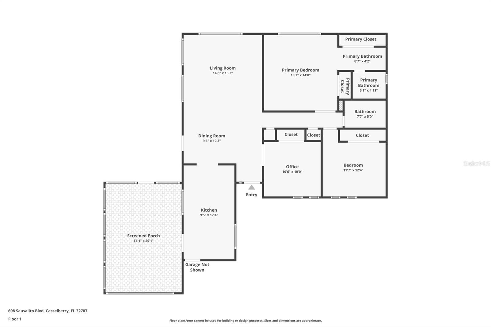 Floor Plan - 698 SAUSALITO BLVD, CASSELBERRY