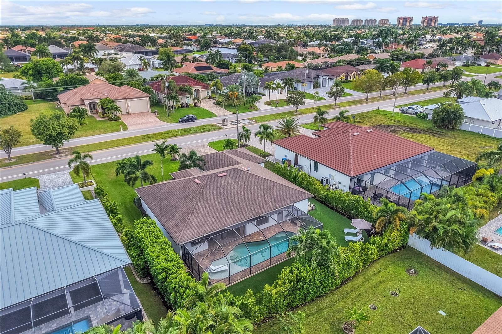Ariel View - 4934 AGUALINDA BLVD, CAPE CORAL