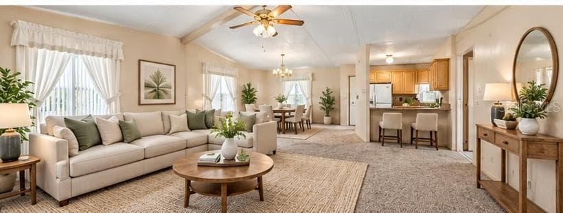Staged Living room - 5013 FOXWOOD BLVD, LAKELAND