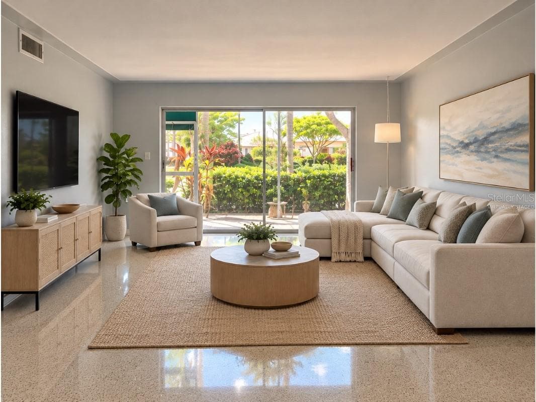 Living - Virtually Staged - 4300 37TH ST S #2, ST PETERSBURG