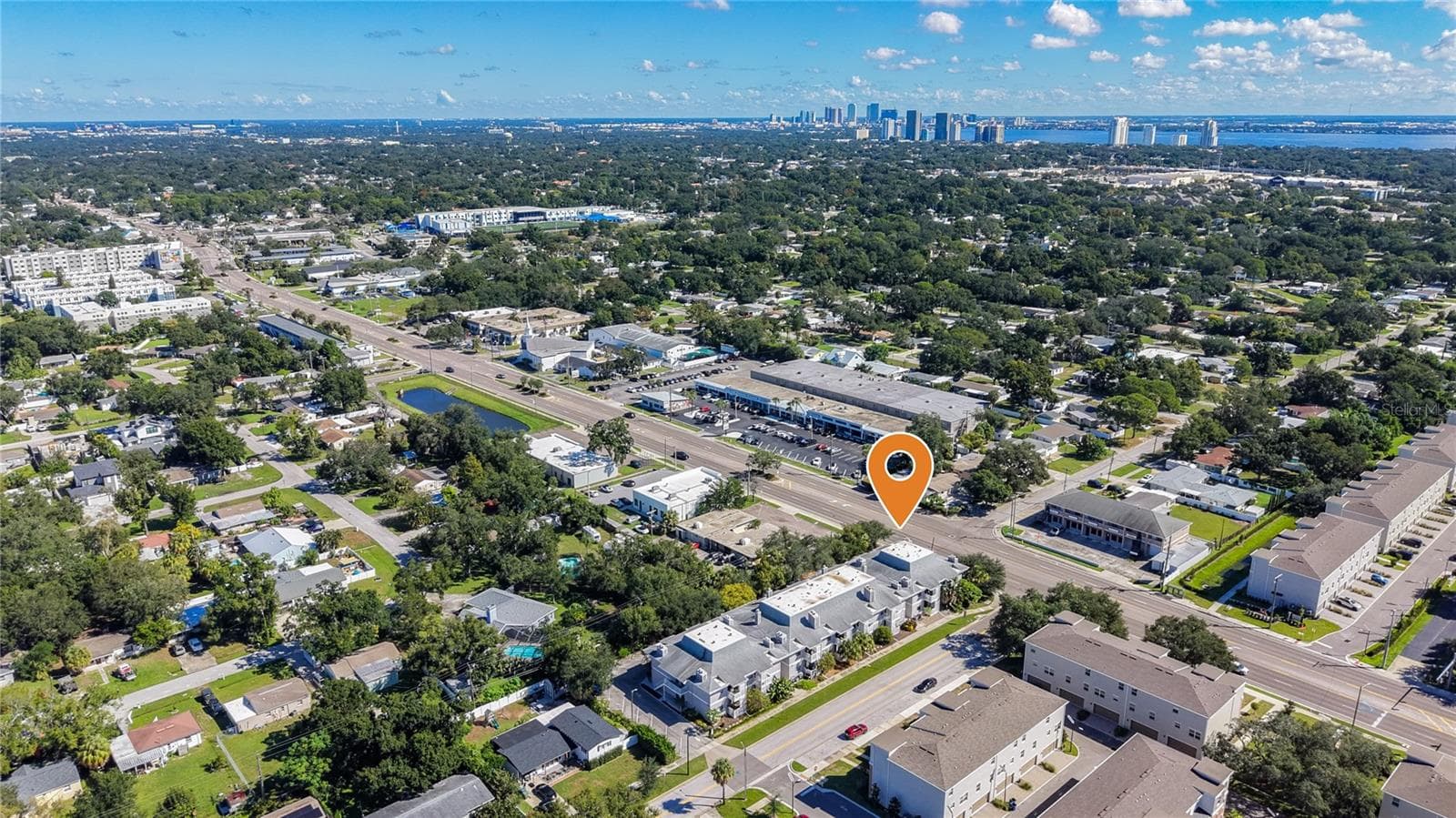 Aerial shot facing east toward downtown Tampa - 4405 W FAIR OAKS AVE #19, TAMPA