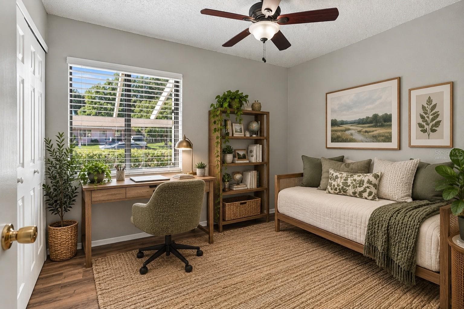 Virtually Staged - Bedroom 2 - 9911 LANCEWOOD ST, ORLANDO