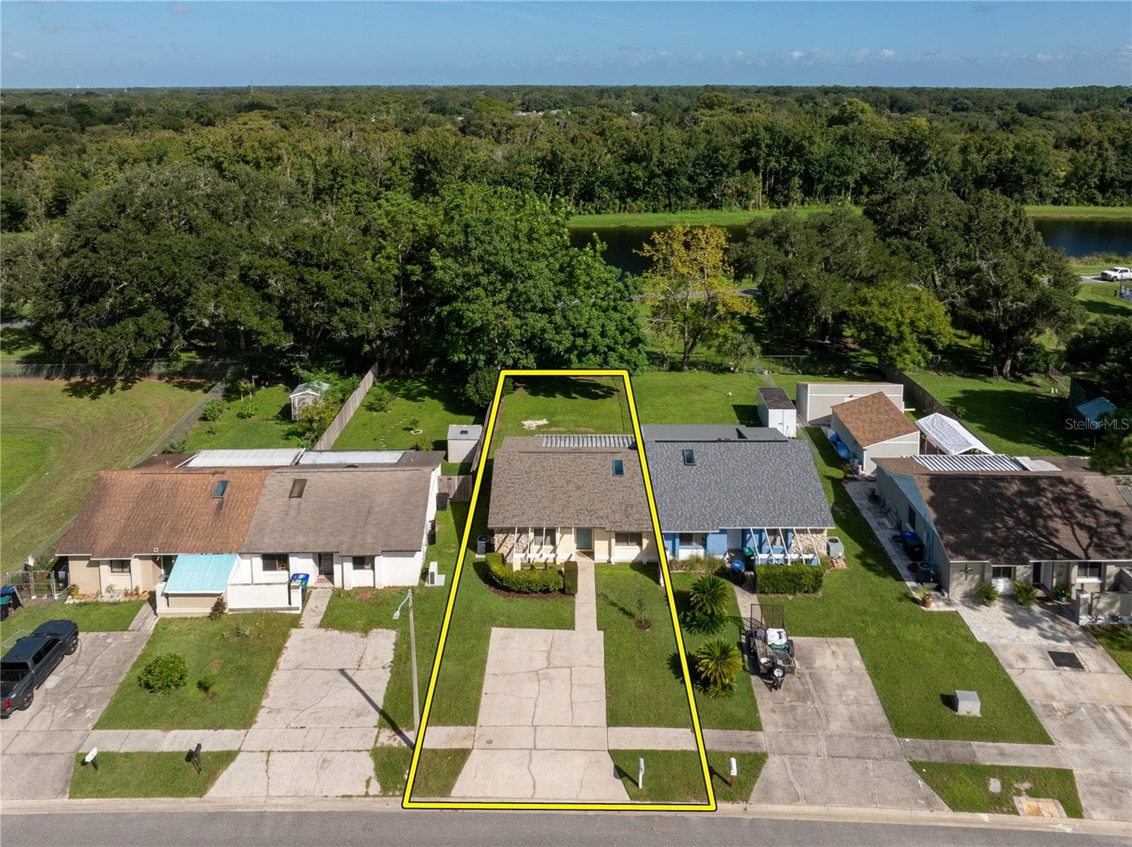 Aerial view - no rear neighbors - 9911 LANCEWOOD ST, ORLANDO