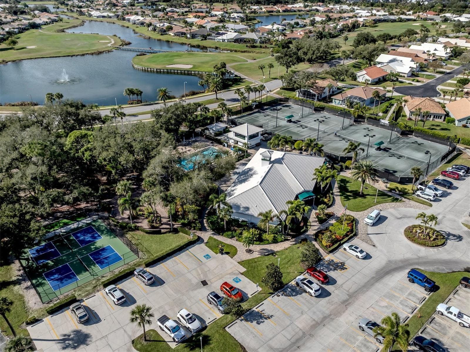 Aerial view of Waterford's state of the art amenity center - 1725 ARDRY WAY, VENICE