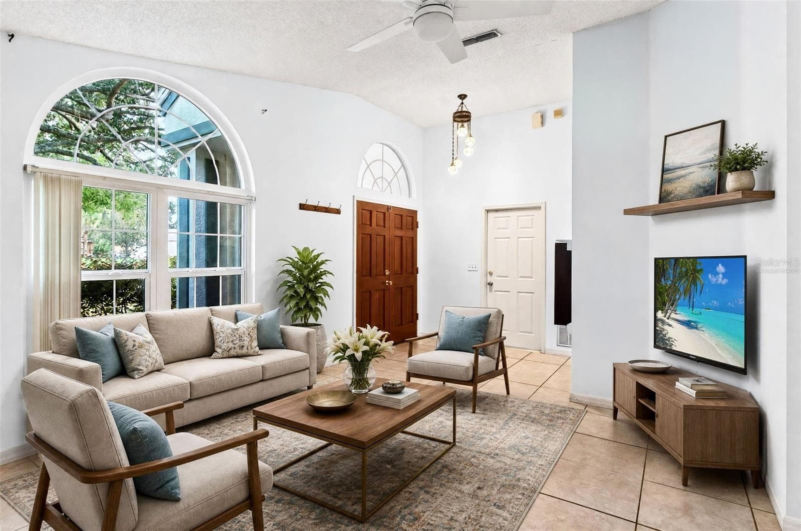Living Room Virtually Staged - 168 PINE LAKE VIEW DR, DAVENPORT