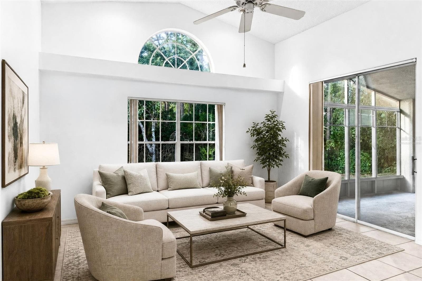 Family Room Virtually Staged - 168 PINE LAKE VIEW DR, DAVENPORT