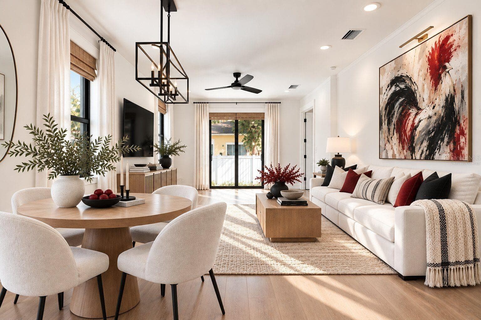 Virtually staged living and dining rooms - 2910 N 25TH ST, TAMPA