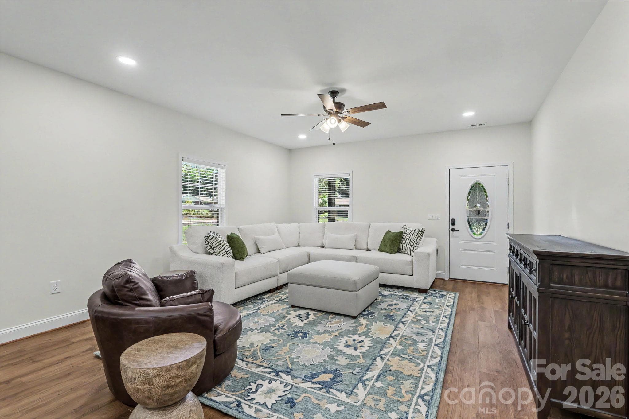 Living Room open to dining and kitchen - 2121 Woodhurst Lane, Albemarle