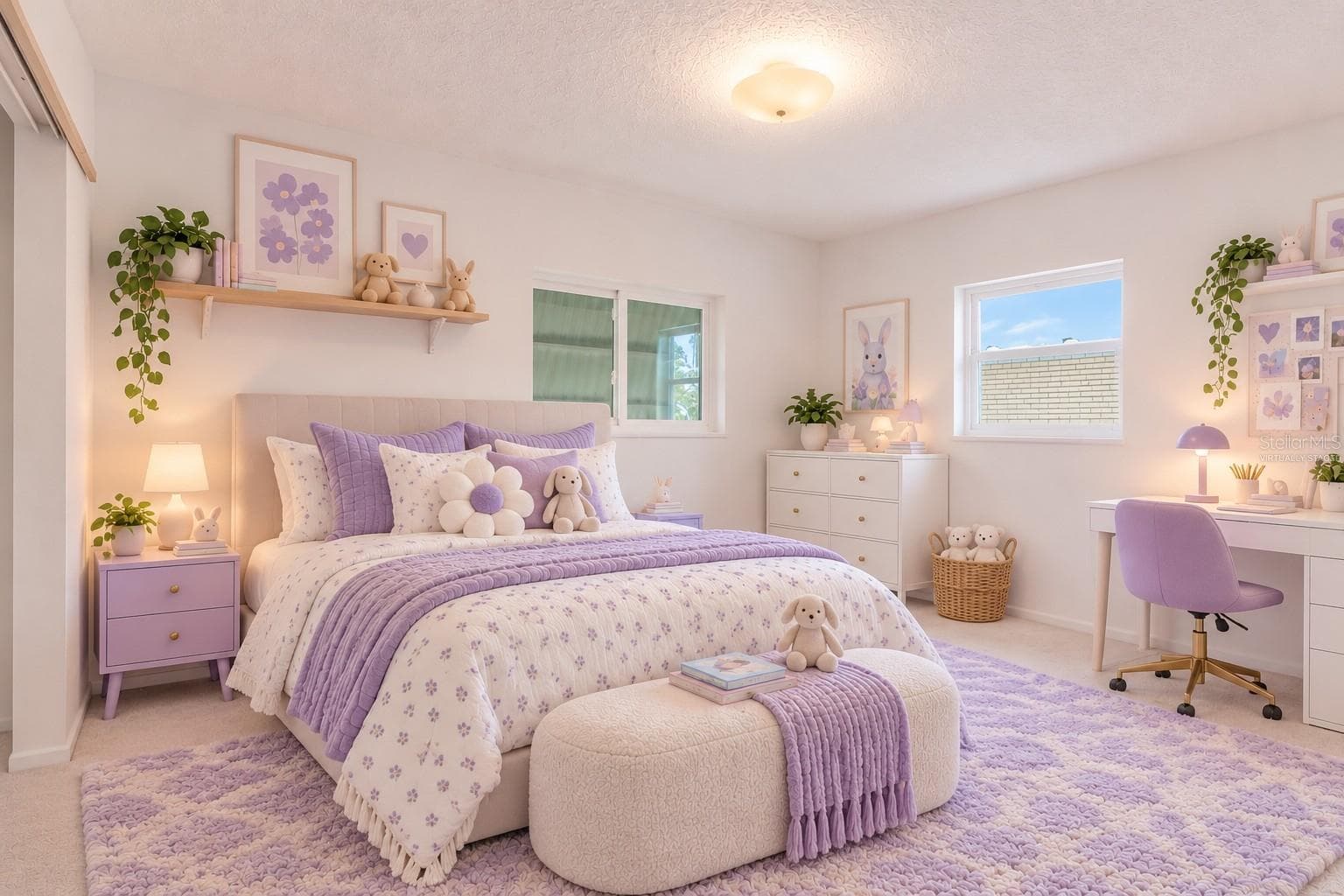 Virtually staged bedroom 2 - 6130 17TH ST, ZEPHYRHILLS