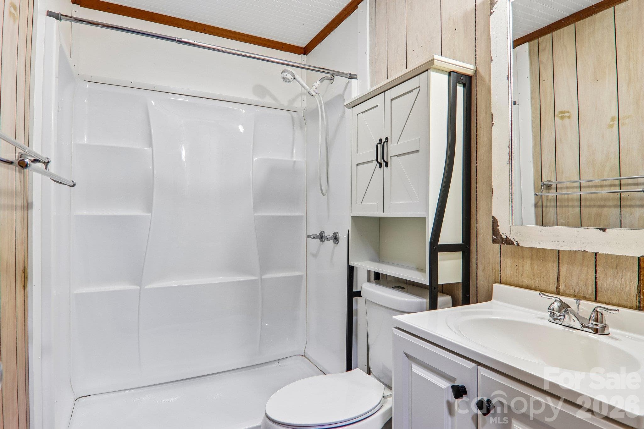 Updated bath with shower - 32 Viola Lane, Swannanoa