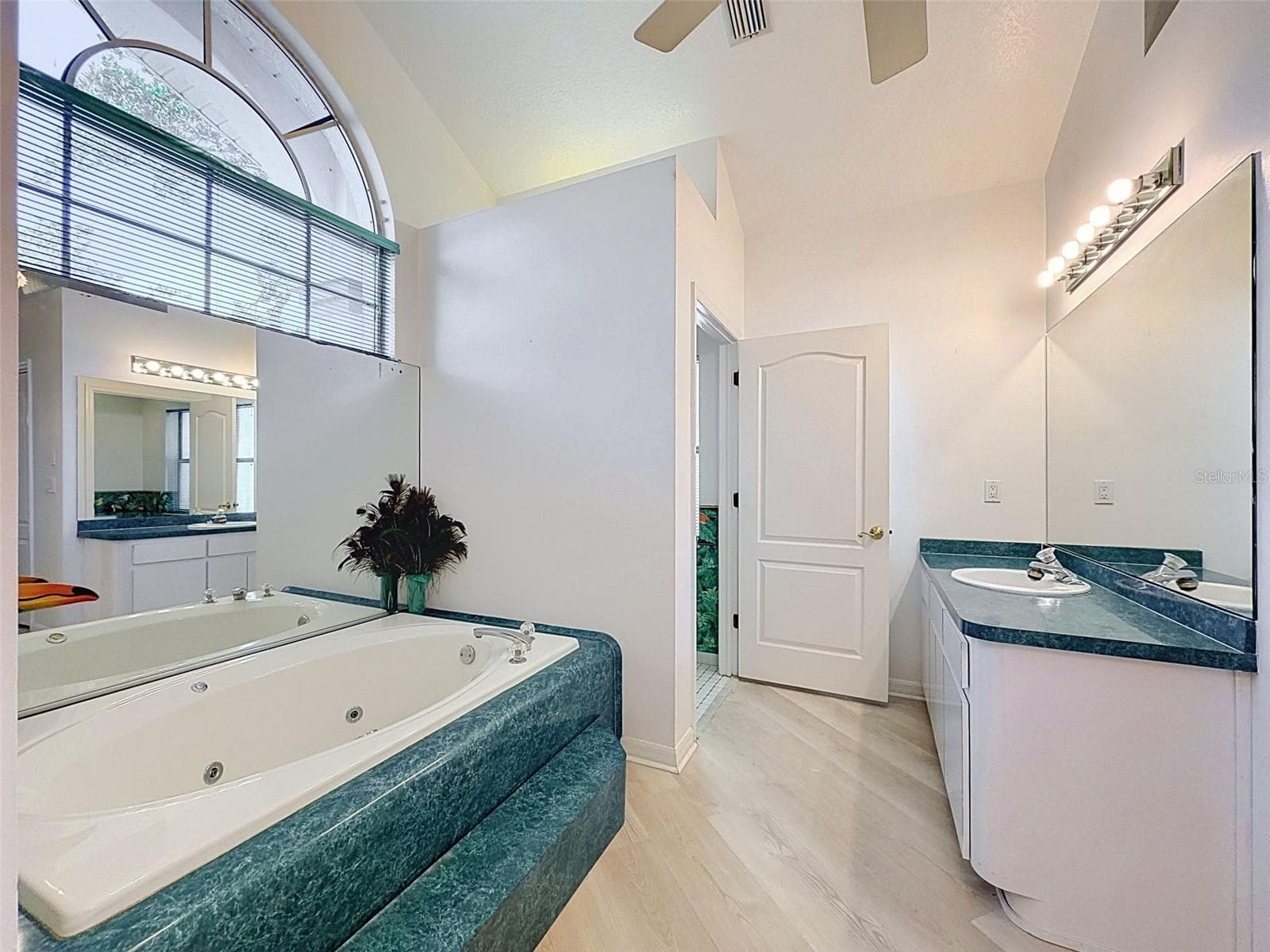 Owner's suite includes jetted tub, two WICs, linen closet, water closet, two vanities, and large shower. - 10074 SLEEPY WILLOW CT, SPRING HILL