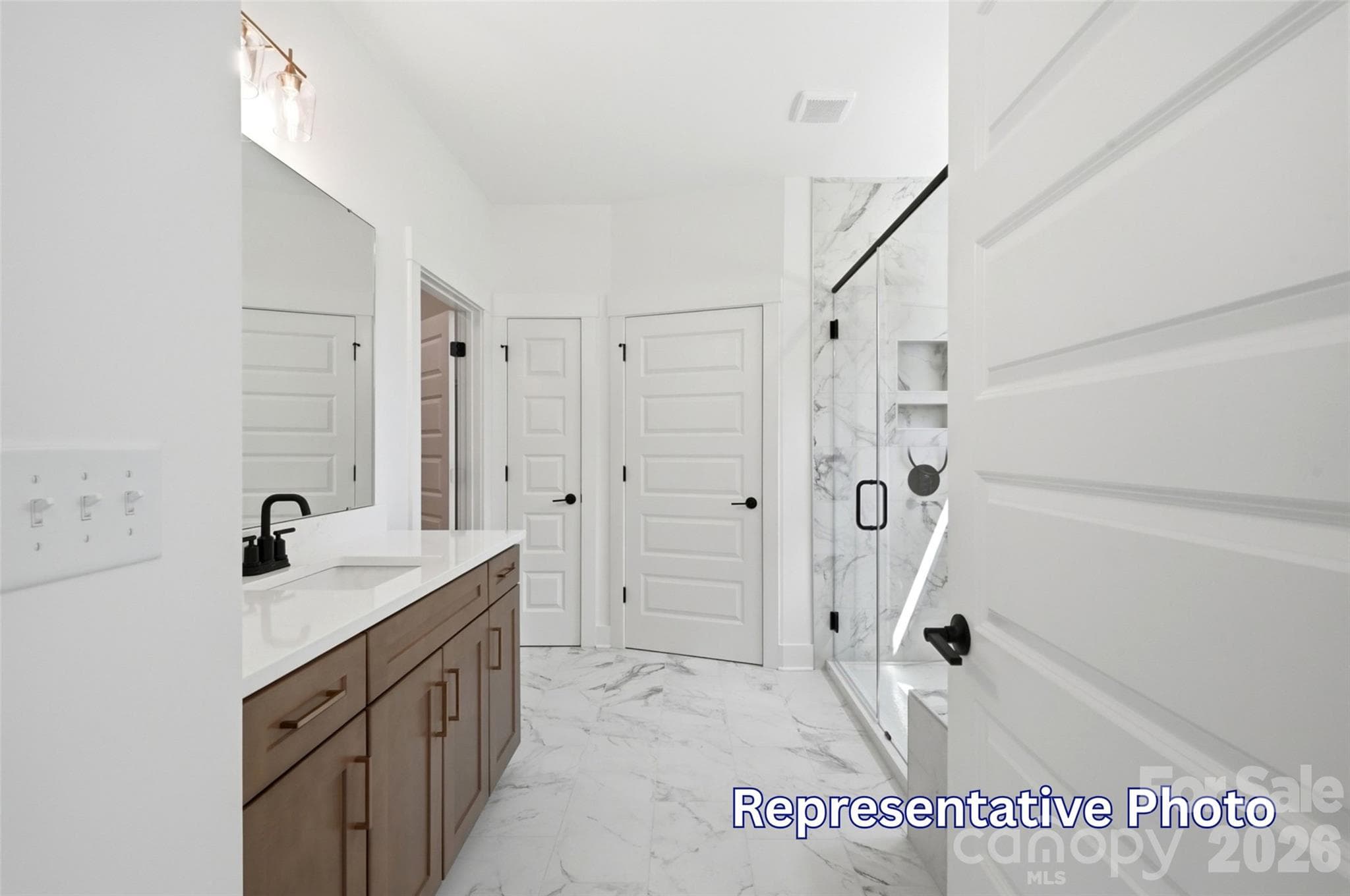 Primary Bathroom - 4500 Blue Mound Court, Stanley