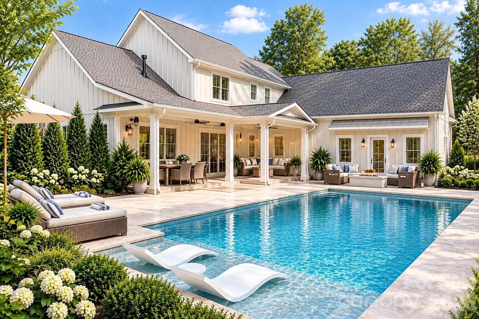 VIRTUAL photo visualizing the potential FUTURE Outdoor Oasis!... plenty of room for a - 126 Manorly Lane, Mooresville