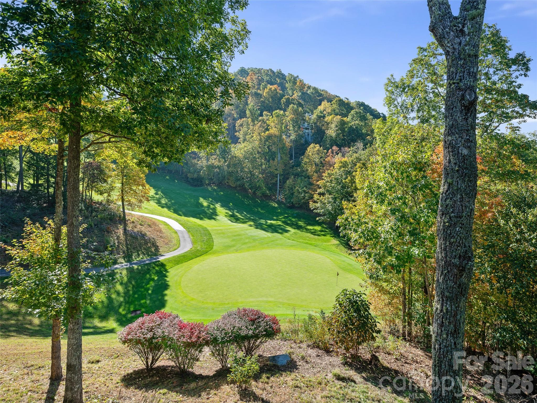 Sweeping autumn views from the upper deck, a true mountain showpiece - 151 Austin Mountain Drive, Burnsville