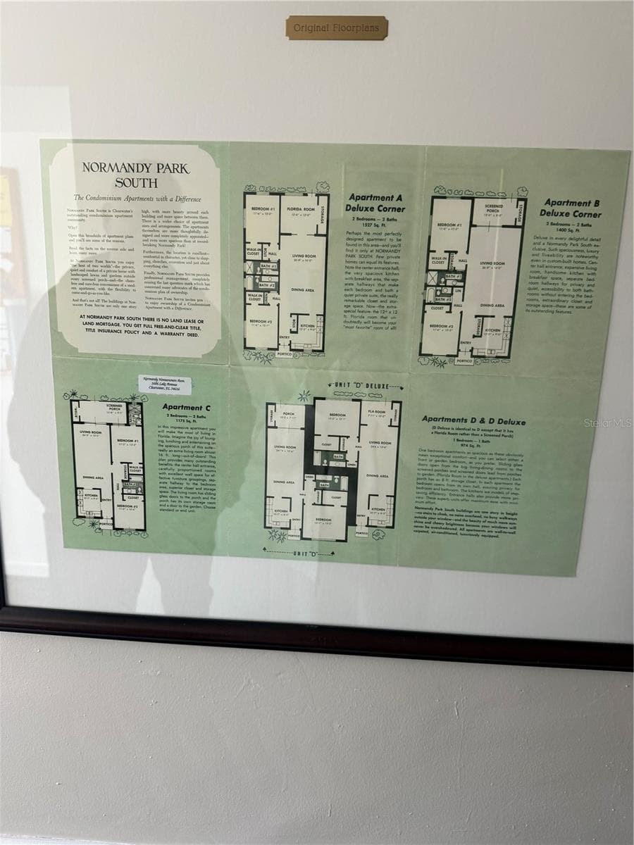 Normandy Park Floor Plan - 1659 S LAKE AVE #1, CLEARWATER