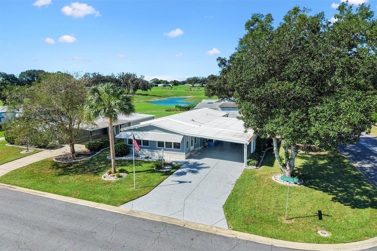 Front Aerial - 1228 PALMETTO DR, LADY LAKE