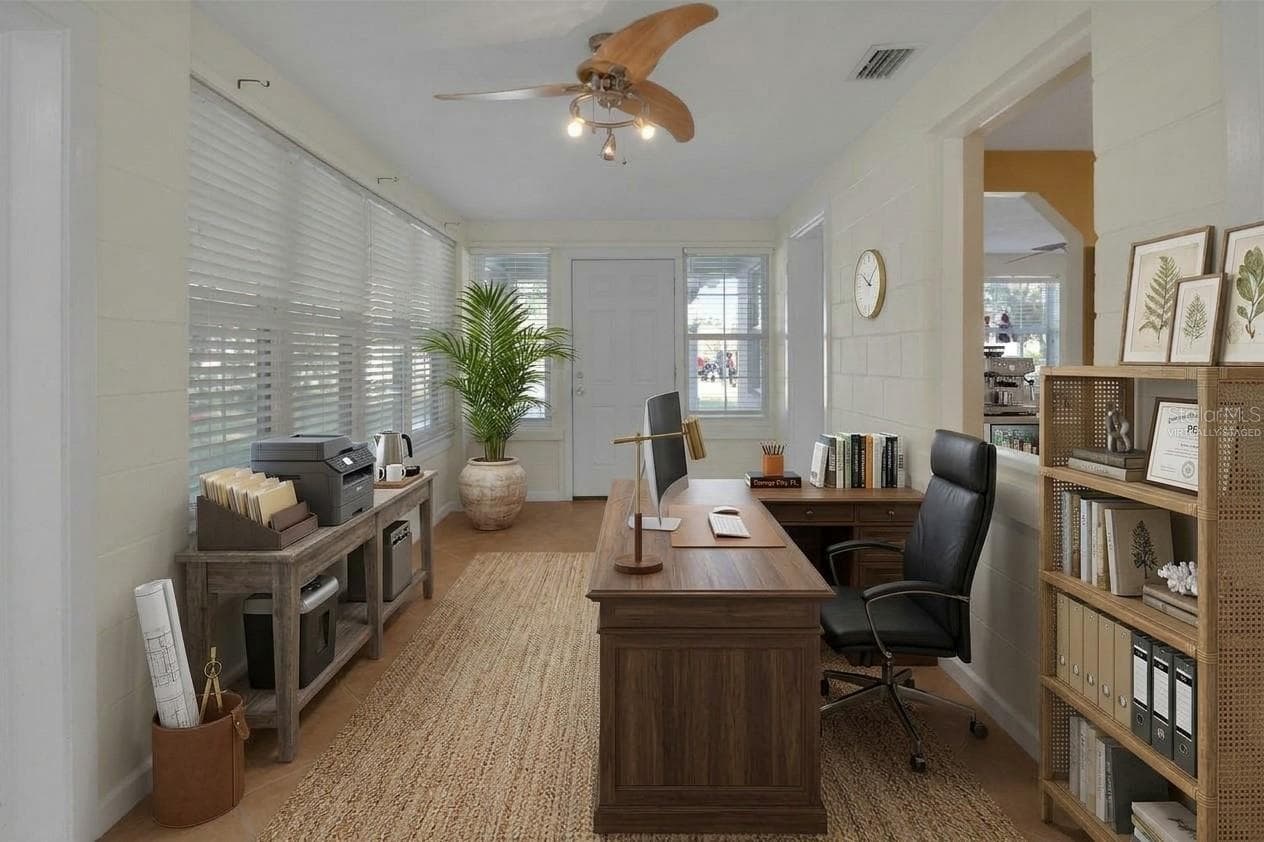Virtually staged Bonus room/office - 147 LUCERNE DR, DEBARY