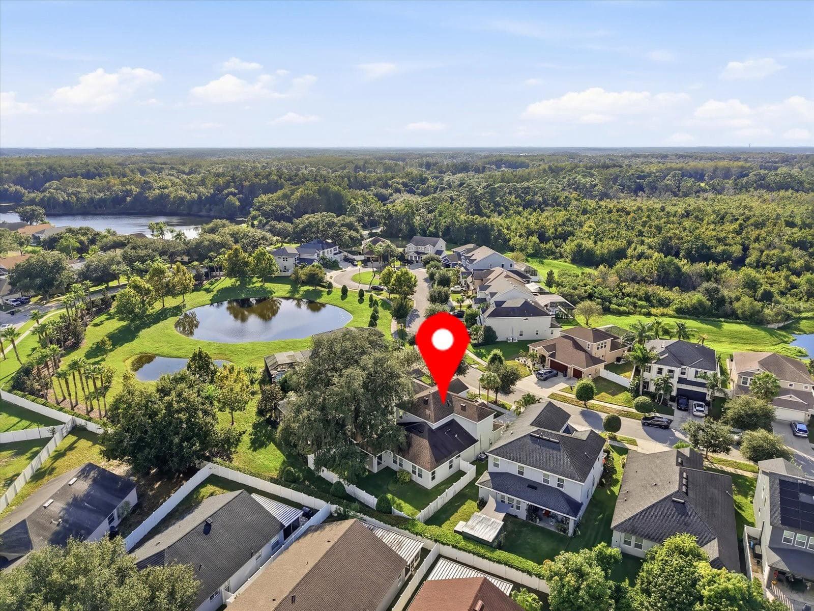 Aerial view: Rear - 13821 FAIRWAY BUNKER DR, TAMPA